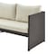 Manhattan Comfort Menton Steel Rattan 2-Piece Chair Lounge and 2 Seater with Coffee Table Patio Set in Cream OD-CV009-CR - alternate 8